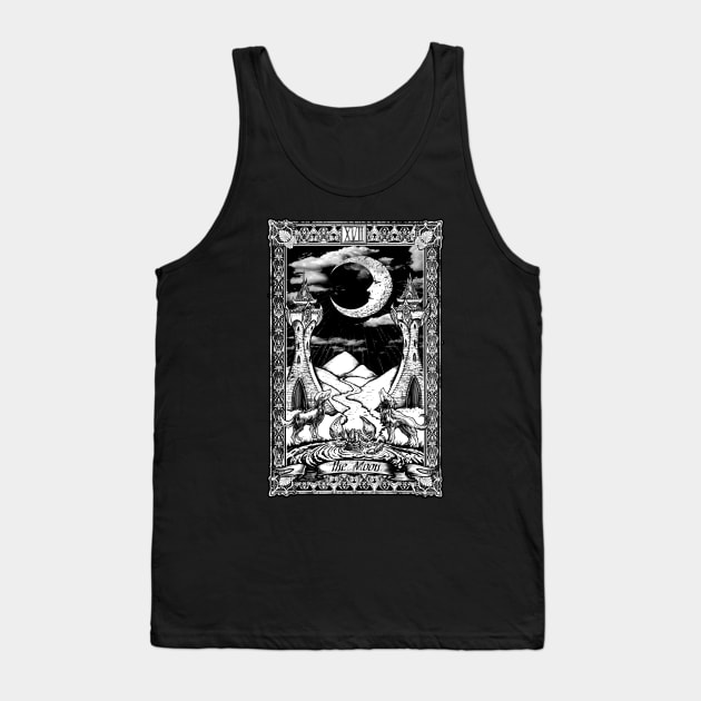 The Moon Tarot Occult Magic Tank Top by Esoteric Origins